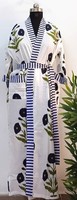 Robe de nuit et de détente en coton pur, faite à la main, imprimé floral vintage, grande taille, respirante, légère, confortable et douce
