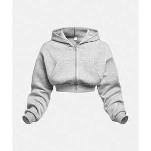 Unisex Custom Logo Hooded Front Gym Wear Track Suit 2PCS <b>Zip</b>-<b>Up</b> <b>Jacket</b> Pants Solid Pattern for Winter Bulk Order - Product Image 2