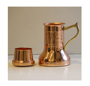 Elegante jarra de cobre con asa Jarra de almacenamiento de agua de metal para mejorar la salud natural - Product Image 6