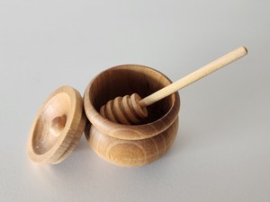 Recipiente de Almacenamiento de Madera Hecho a Mano Más Vendido para Miel, Tapa Hermética a Prueba de Humedad, Conservación de Frescura, Cocina Moderna, Despensa - Product Image 1