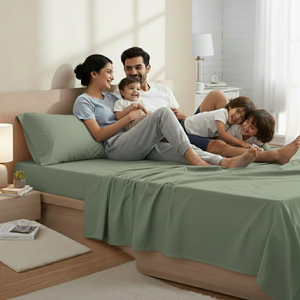 Ensemble de draps et taies d'oreiller en microfibre ultra doux couleur sauge pour lit double |   Literie de qualité supérieure de style hôtel |   Doux et respirant |   2026 - Product Image 2