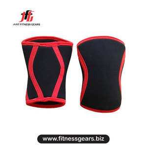 Genouillère de compression en néoprène, universelle, unisexe, noire et rouge, pour protection - Product Image 1