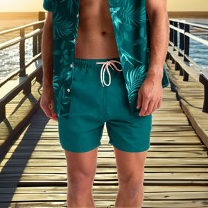 Shorts de bain simples pour hommes de qualité supérieure, couleur unie, style urbain, séchage rapide, pour la natation - Product Image 1