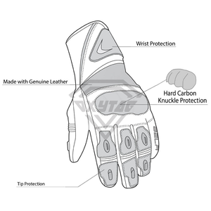 Guantes de Motociclismo de Cuero Genuino para Unisex, Protección Completa para los Dedos, Pantalla Táctil, Ecológicos y Duraderos, Precio Económico - Product Image 6