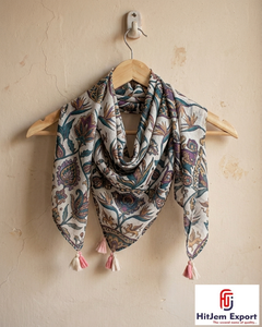 Pañuelo de Seda Estampado de Lujo para Mujer, Pañuelo Cuadrado Ligero Personalizado, Fabricante Textil OEM ODM, Proveedor Mayorista - Product Image 2