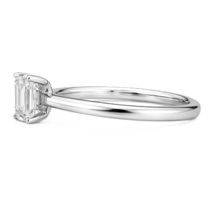 Anillo de Compromiso de Oro Sólido de 10K/14K con Diamante Cultivado en Laboratorio con Corte Esmeralda para Mujer, Anillo de Promesa, Anillo Solitario con Diamante Certificado por IGI, Anillo Fino - Product Image 3