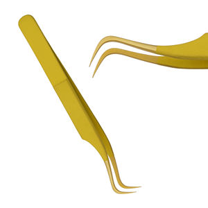 Pince à épiler pour cils Stahlmann Pro, professionnelle, de haute qualité, avec logo personnalisé, en acier inoxydable, lisse, dentelée, fine, durable, prise en main parfaite - Product Image 4