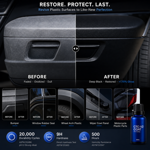 CTC-V2 9H UV Resistant <b>Plastic</b> Restorer Ceramic Coating 30ml with 20000 Scrub Cycles Endurance for Long-Lasting Trim Care - Product Image 3