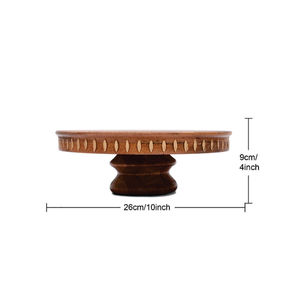 Support à gâteau rond en bois d'acacia écologique à 2 niveaux, organisateur de placard rustique, présentoir à cupcakes, piédestal pour mariage et fête - Product Image 3