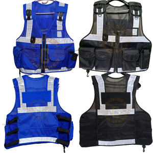 Chaleco de Seguridad Reflectante de Alta Visibilidad para la Comunidad, Ropa de Trabajo Personalizada, Uniforme de Guardia de Seguridad Negro, Chaleco Táctico - Product Image 1