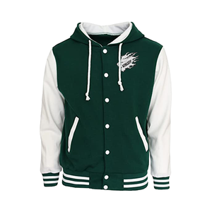 Chaqueta informal de invierno para hombre, abrigo universitario de béisbol de lana, logotipo personalizado, cuello levantado, Mangas de cuero, talla XL, venta al por mayor, ligera - Product Image 2