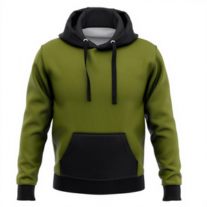 men's olive green hoodie olive green sweatshirt men's cotton hoodie knitted hooded sweatshirt regular fit hoodie casual men - Product Image 1