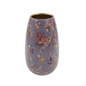 Florero Metálico Premium con Diseño a Cuadros, Acabado Esmaltado, Hecho a Mano, Decoración para el Hogar - Product Image 1