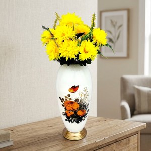 Luxury Metal Flower Vase with <b>Printed</b> Design Decorative | Table Vase for Home Living Room Centerpiece Party Decor Gift Item - Product Image 2
