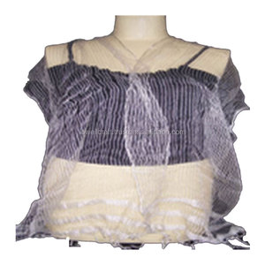 Premium Quality Women's Striped Bhagalpuri Silk Scarf with Animal Pattern | Made in Bhagalpur Expertly Supplied & Manufactured - Product Image 2