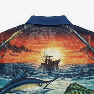 Camiseta de Pesca de Manga Corta, Ajustada, de Secado Rápido y Alta Calidad, Protección Solar UPF 50+, para Hombre - Product Image 4