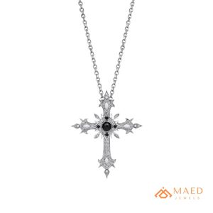 925 Sterling Silver Gold Plated Moissanite Cross Pendant Iced Out Hiphop Charm Custom Religious Jewelry <b>Gift</b> for Unisex - Product Image 1