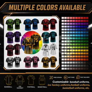 Maillot de baseball personnalisé en gros unisexe à manches courtes col en V anti-bactérien imprimé par sublimation devant raglan deux boutons équipe 100% - Product Image 5