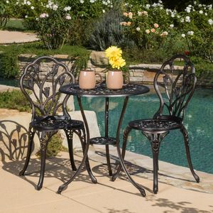 Set Bistrot NASSAU a 3 Pezzi, Elegante Collezione di Arredamento da Giardino - Product Image 1