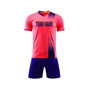 2025 sublimación personalizada 100% poliéster uniformes de fútbol Unisex nuevo diseño Jersey conjunto de fútbol para adultos - Product Image 3