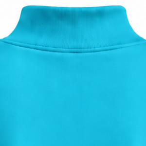 Sudadera de cuello alto azul turquesa para mujer, personalizada con estampado frontal, manga larga, estilo oversize, forro polar, informal, para invierno - Product Image 4