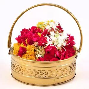 Cesta de metal multiusos, cesta de regalo, cesta para guardar frutas y pan, cesta de regalo para mostrador de cocina - Product Image 1