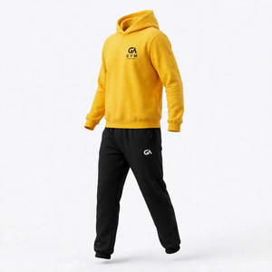 Men <b>Women</b> Midweight <b>Fleece</b> 100% Cotton Street Wear Tracksuit Set Winter Casual Comfortable <b>Jogger</b> Pants Sweatshirt OEM ODM - Product Image 2