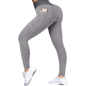 High Quality <b>Stretch</b> Womens Leggings Custom Logo Yoga Pants Breathable Athletic Wear For Daily Fitness - Product Image 4
