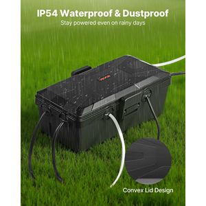 Scatola Elettrica da Esterno Impermeabile IP54, Copertura per Cavo di Prolunga Resistente alle Intemperie, Grande 9.4 X 4.3 X 2.8, Connessione per Prese e Luci da Giardino - Product Image 2