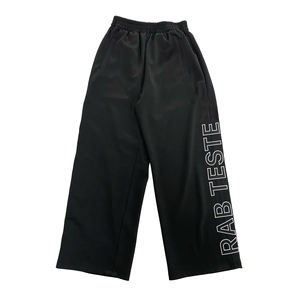 Pantalon de jogging décontracté surdimensionné noir à imprimé diamant, respirant et écologique en polyester/coton – Meilleure vente - Product Image 1
