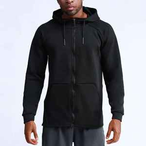 Wholesale Men's Winter Polyester Hoodies <b>Elastic</b> Long Sleeves Quick Drying Sportswear Running Riding Fitness Breathable - Product Image 4