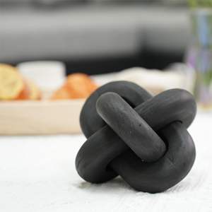 Cadena Decorativa de Madera Negra de 3 Eslabones Tallada a Mano, Modelo D0100H50NQX, para Estantería, Mesa de Centro, Decoración Elegante para Fiestas - Product Image 5