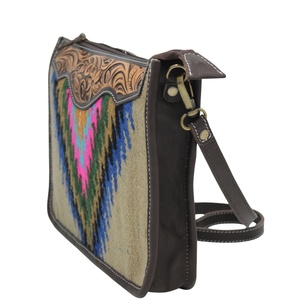 กระเป๋าหนังแท้สไตล์ตะวันตก ลายพิมพ์ขนสัตว์ งานแฮนด์เมด กระเป๋าสะพายไหล่ผู้หญิง สไตล์โบฮีเมียน กระเป๋าถือแบบดั้งเดิม - Product Image 4