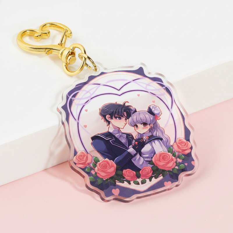 Customized Logo Clear Acrylic Keychain Personalized