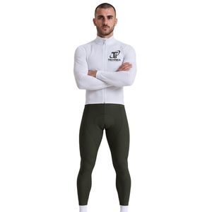 Men's White Breathable Custom <b>Long</b> <b>Sleeve</b> <b>Cycling</b> <b>Jersey</b> Full Zip Performance Road Bike Top Athletic - Product Image 3