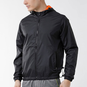 Chaqueta Cortavientos Impermeable Transpirable de Lona de Tallas Grandes con Diseño Personalizado, Lavada, con Capucha y Cuello Alto para Hombre, Servicio OEM - Product Image 5