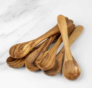 Handmade Wooden Tea Spoon Oval Shape Natural Wood Carved Utensil for Tea Serving - Product Image 5
