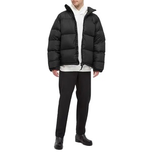 Manteaux en duvet rembourrés avec logo personnalisé Veste pour hommes à col montant avec fermeture éclair Veste de créateur pour hommes 2026 - Product Image 2