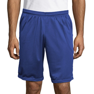Shorts unisexes bleu royal à double couche en mesh, fermeture à cordon, taille élastique, respirant, couleur unie, coupe classique, vêtements de sport pour adultes - Product Image 6
