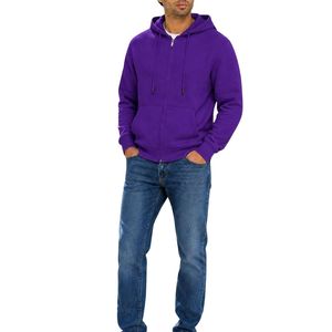 Sweat-shirt à capuche zippé pour homme, en molleton de coton personnalisé, avec fermeture éclair intégrale, capuche et poches kangourou, pour marques privées - Product Image 5