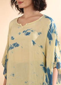 High Quality Designer Rayon <b>Kaftan</b> Tie Dyed <b>Summer</b> Daily Wear Regular Fit Sweetheart neck at Best Price by Supplier - Product Image 6
