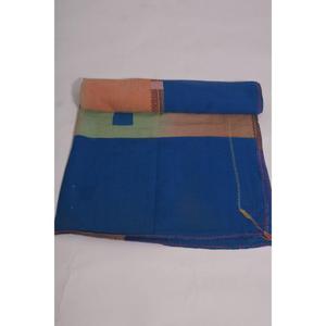 Indian Cotton Kantha Gudri <b>Quilt</b> <b>Handmade</b> Eco-Friendly Washable Boho Vintage Throw Bedspread Reversible Blanket Home Decor - Product Image 4