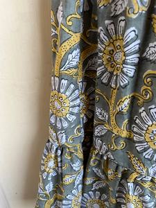 Vestido maxi bohemio vintage para verano, estampado en bloques, de algodón, con bordado floral, vestido de playa para mujer. - Product Image 3