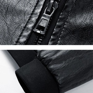 2026 New Arrival High Quality Customized <b>Men's</b> Knitted Coated Leather Breathable <b>Sherpa</b> Lined Streetwear Vintage <b>Jacket</b> Stand - Product Image 6