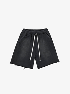 Shorts respirants à séchage rapide pour hommes, shorts délavés à l'acide, streetwear rétro, tissu en coton, coupe confortable, shorts décontractés élégants pour l'été - Product Image 4