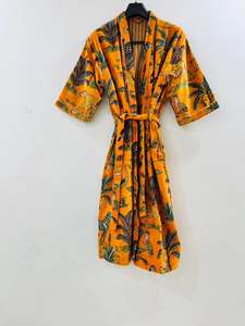 ชุดกิโมโนกำมะหยี่ลายเสือ ชุดคลุมกำมะหยี่ผ้าฝ้าย เสื้อแจ็คเก็ตกำมะหยี่ ชุดคลุมเจ้าสาว โดยผู้ผลิตและผู้ส่งออกชาวอินเดีย - Product Image 5