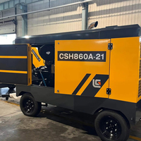 Compresseur d'air diesel Liutech CSH860A-21 21 bars à vendre, compresseur à vis portable pour le forage