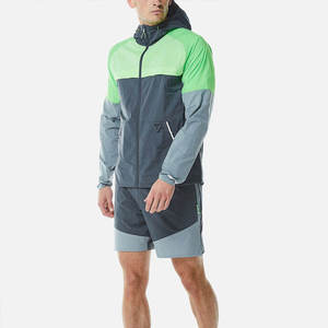 Conjunto Deportivo Personalizado de Invierno, 100% Algodón, Ligero, Chaqueta Cortavientos y Pantalones para Hombre - Product Image 1