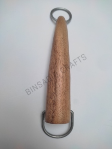 BINSADIQ CRAFTS Asas de Madera de Acacia Ecológicas para Bolsos de Mujer Modernos, Anillos de Metal Plateado en Forma de D, Accesorios DIY - Product Image 3