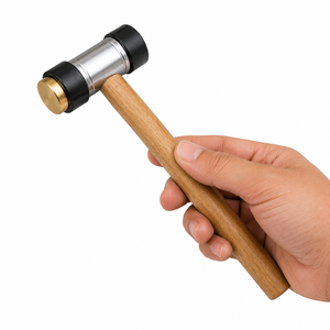 Martillo de Teflón con Cabeza Plana y Abombada, Mango de Madera Natural, Herramienta para Joyería y Modelado de Metal, 9-1/8 Pulgadas, ZetomedPro - Product Image 4